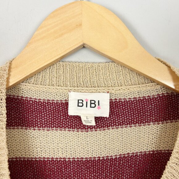 Bibi Loose Knit Flag Sweater American USA Size Large Women's - Picture 4 of 4